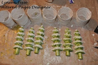 rigid wrap and fast mache napkin rings put together